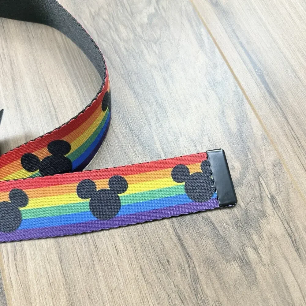 Buckle-Down Disney Pride Collection Rainbow Mickey Adjustable Web Belt Lanyard
